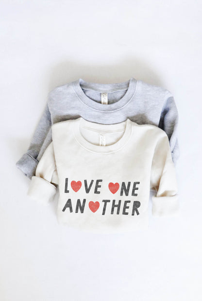 LOVE ONE ANOTHER Toddler Graphic Sweatshirt Oat Collective