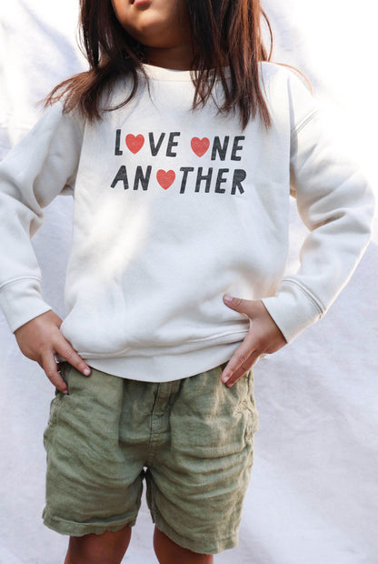 LOVE ONE ANOTHER Toddler Graphic Sweatshirt Oat Collective