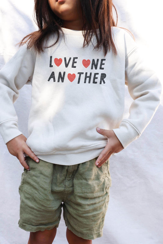 LOVE ONE ANOTHER Toddler Graphic Sweatshirt Oat Collective