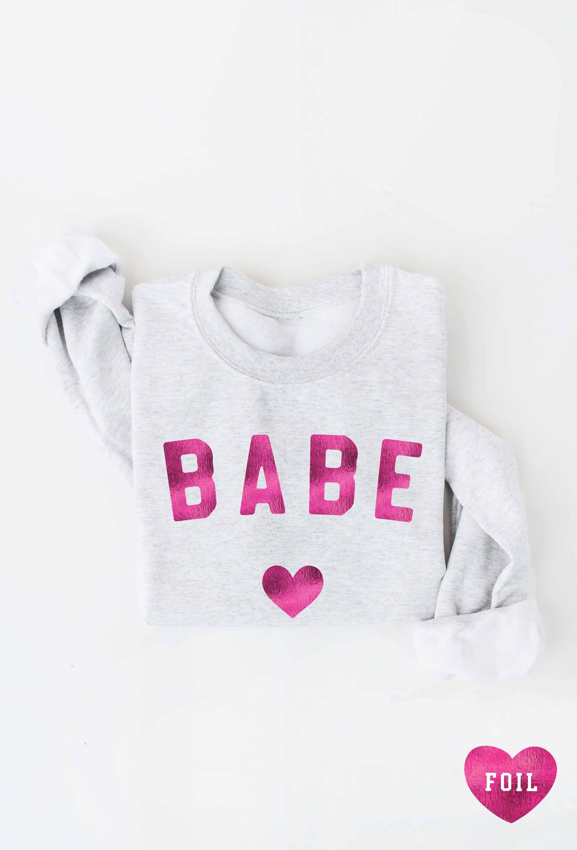 BABE FOIL Graphic Sweatshirt Oat Collective