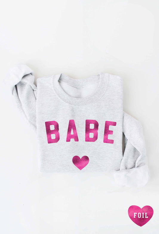 BABE FOIL Graphic Sweatshirt Oat Collective