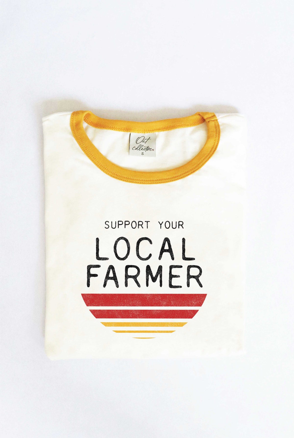 SUPPORT YOUR LOCAL FARMERS Ringer Graphic Top Oat Collective