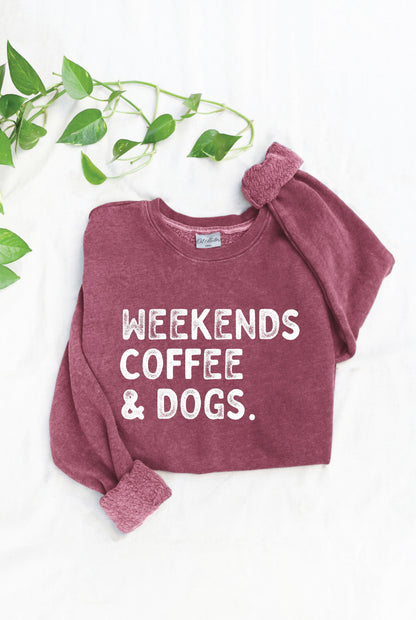 WEEKEND COFFEE AND DOGS Mineral Graphic Sweatshirt Oat Collective