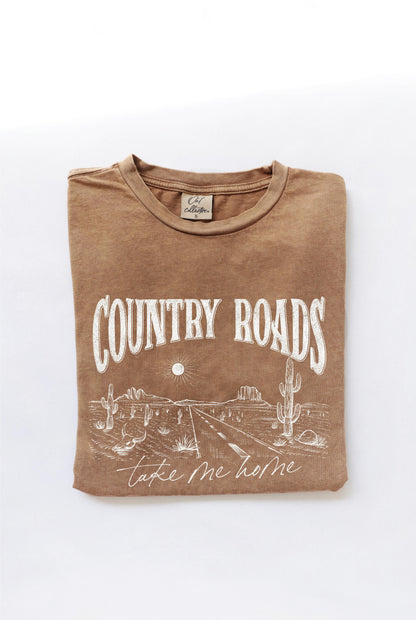 COUNTRY ROADS TAKE ME HOME Mineral Graphic Top