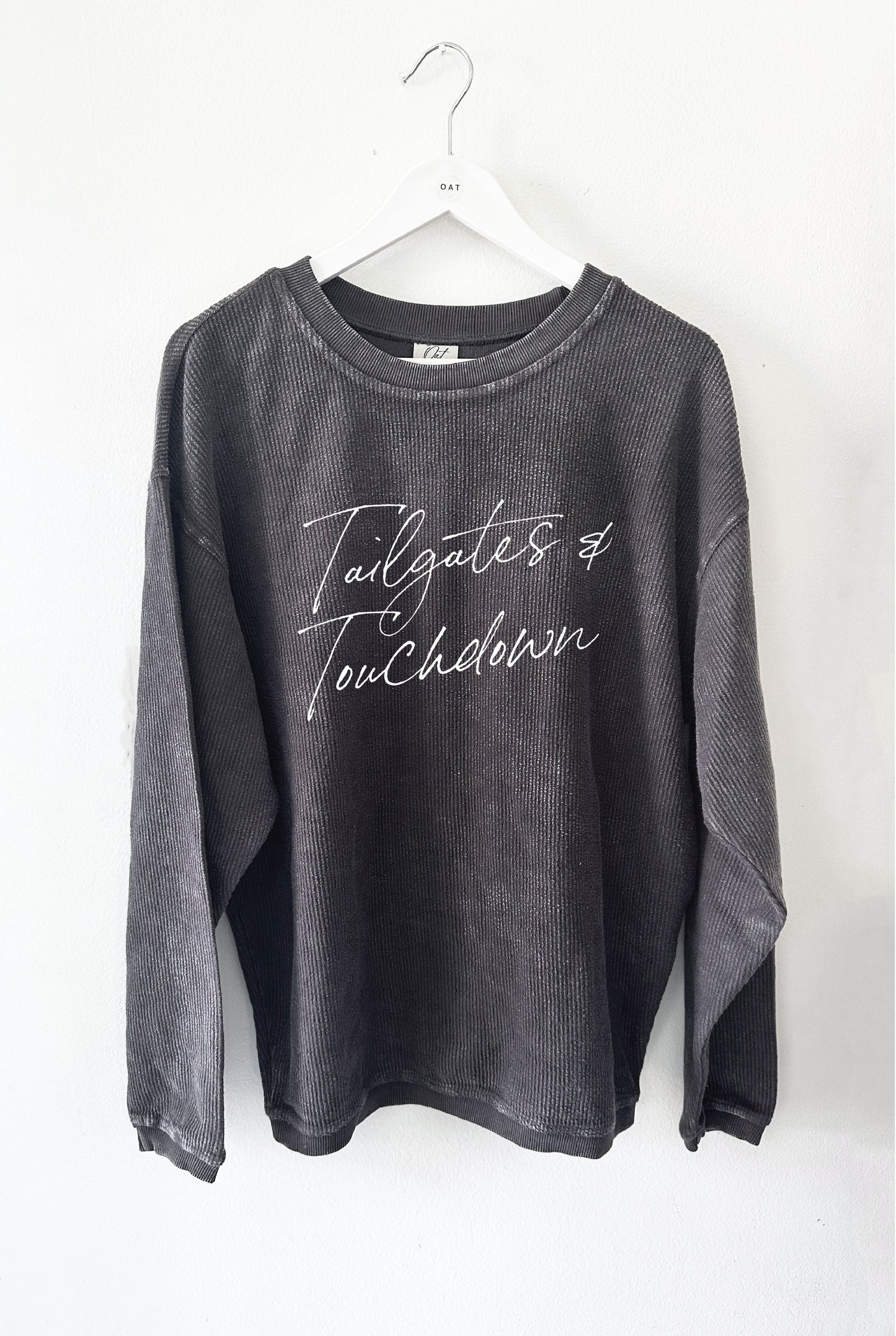 TAILGATES AND TOUCHDOWNS Thermal Vintage Pullover Oat Collective