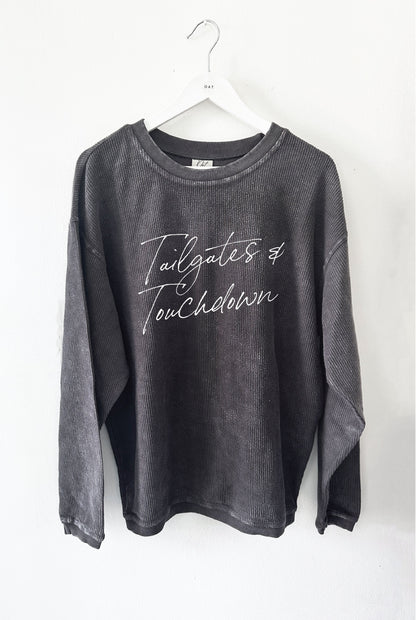 TAILGATES AND TOUCHDOWNS Thermal Vintage Pullover Oat Collective