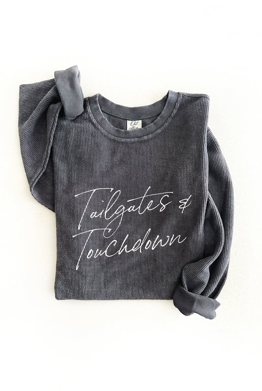 TAILGATES AND TOUCHDOWNS Thermal Vintage Pullover Oat Collective