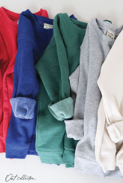 Premium Basic Youth Plush Sweatshirt Oat Collective