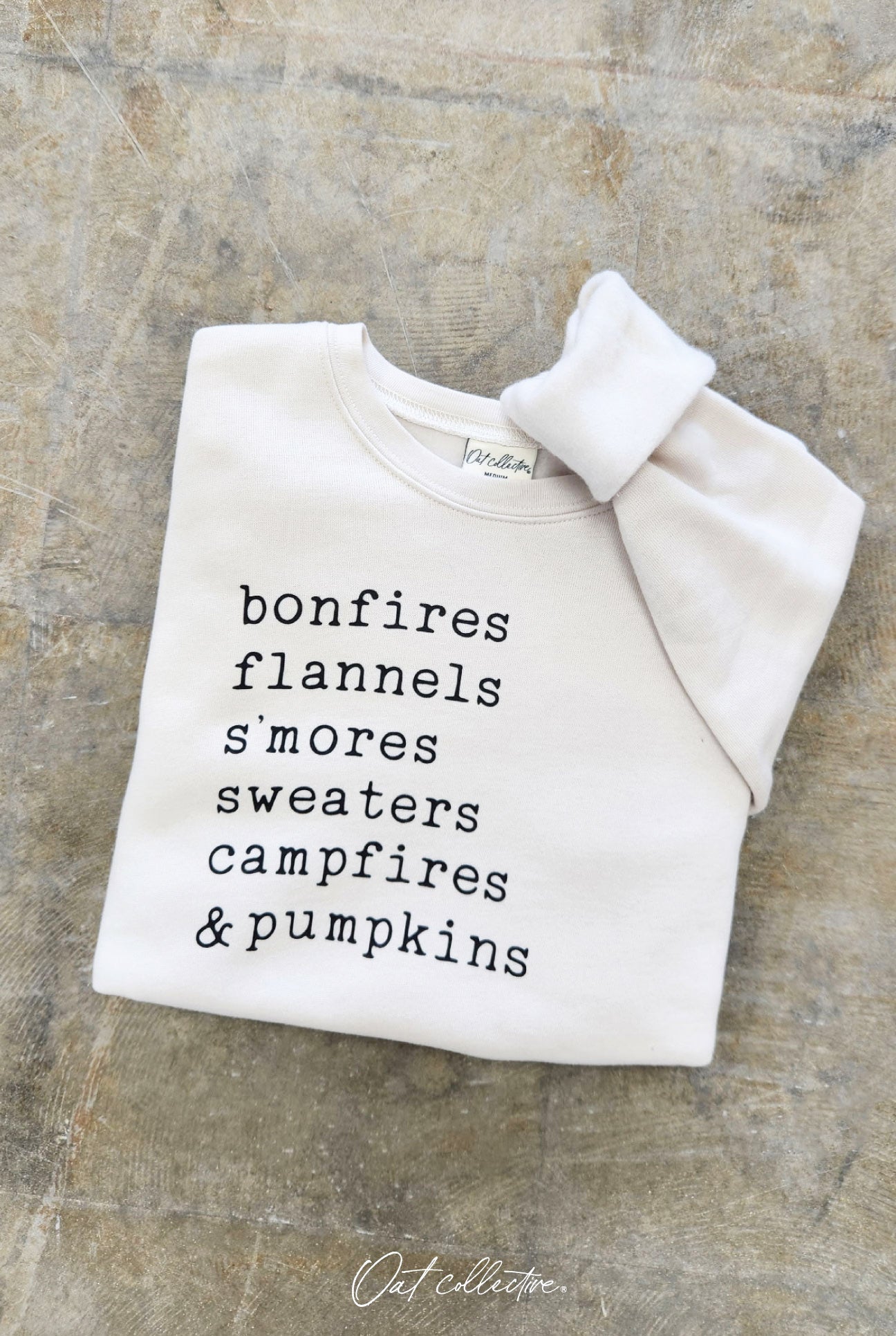 BONFIRES FLANNELS Graphic Sweatshirt Oat Collective