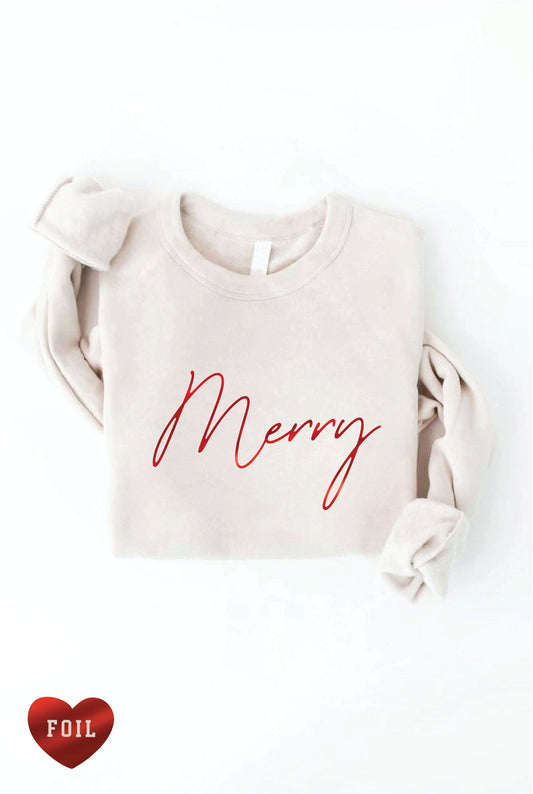 MERRY FOIL Graphic Sweatshirt Oat Collective