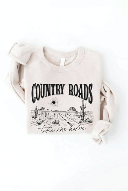 COUNTRY ROADS Graphic Sweatshirt Oat Collective
