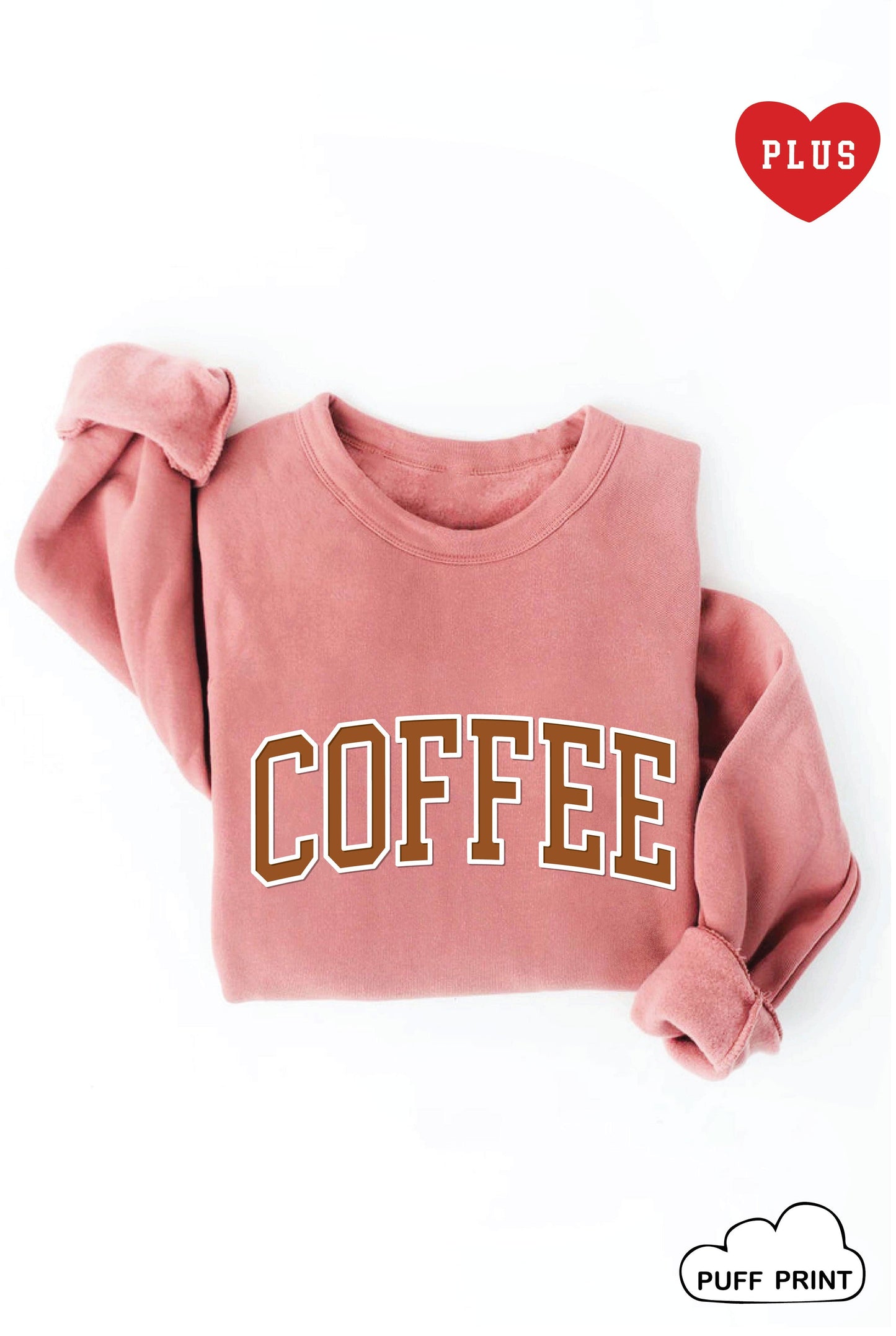 COFFEE PUFF Plus Graphic Sweatshirt Oat Collective
