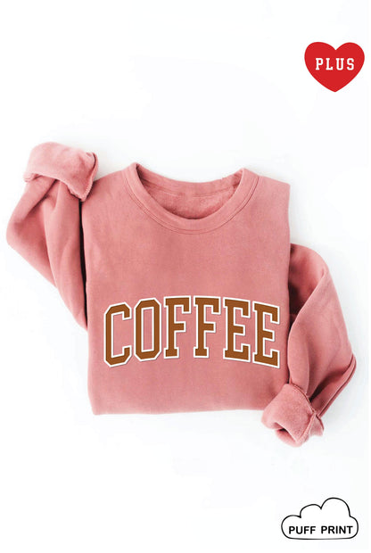 COFFEE PUFF Plus Graphic Sweatshirt Oat Collective