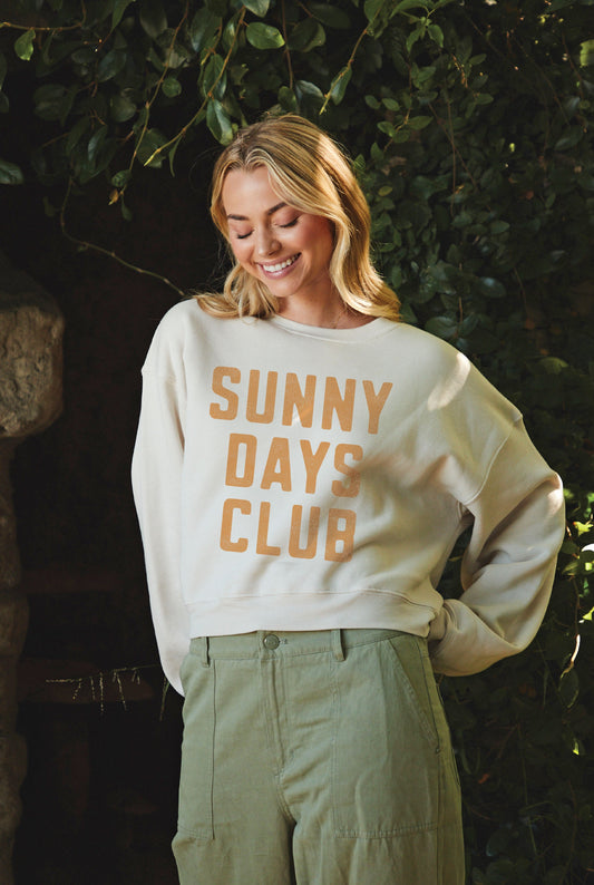 SUNNY DAYS CLUB Mid Graphic Sweatshirt Oat Collective