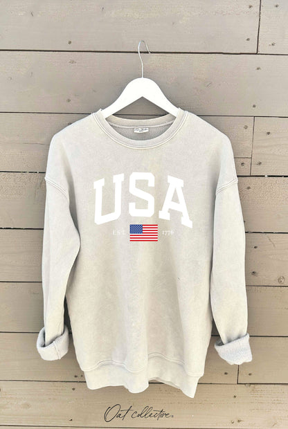 USA EST.1776 Mineral Graphic Sweatshirt