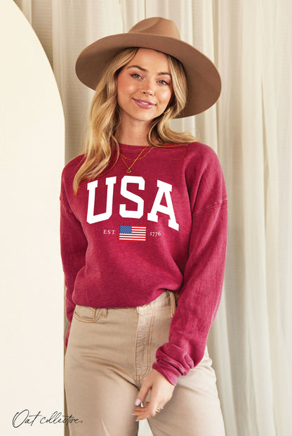 USA EST.1776 Mineral Graphic Sweatshirt
