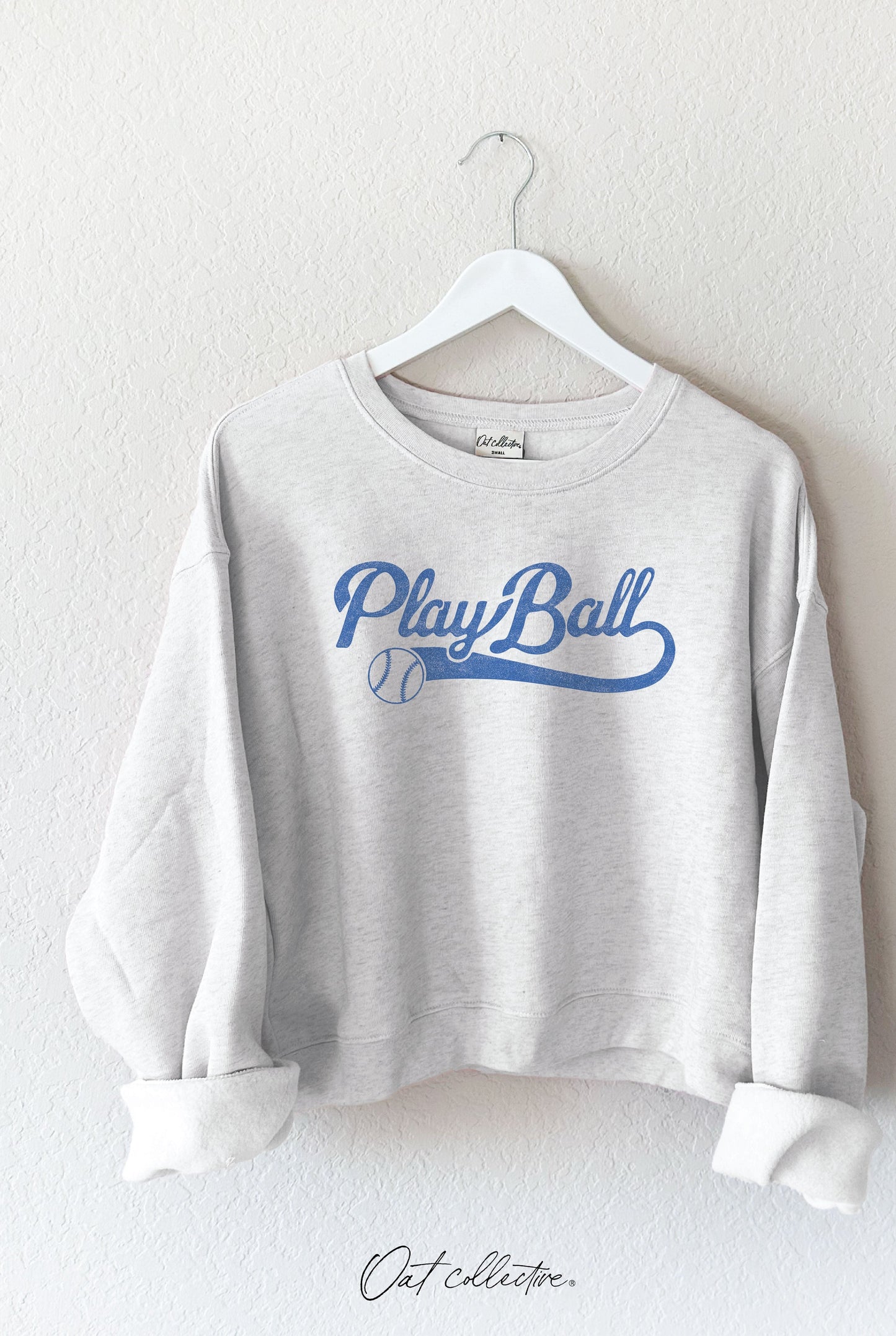 PLAY BALL Mid Graphic Sweatshirt Oat Collective