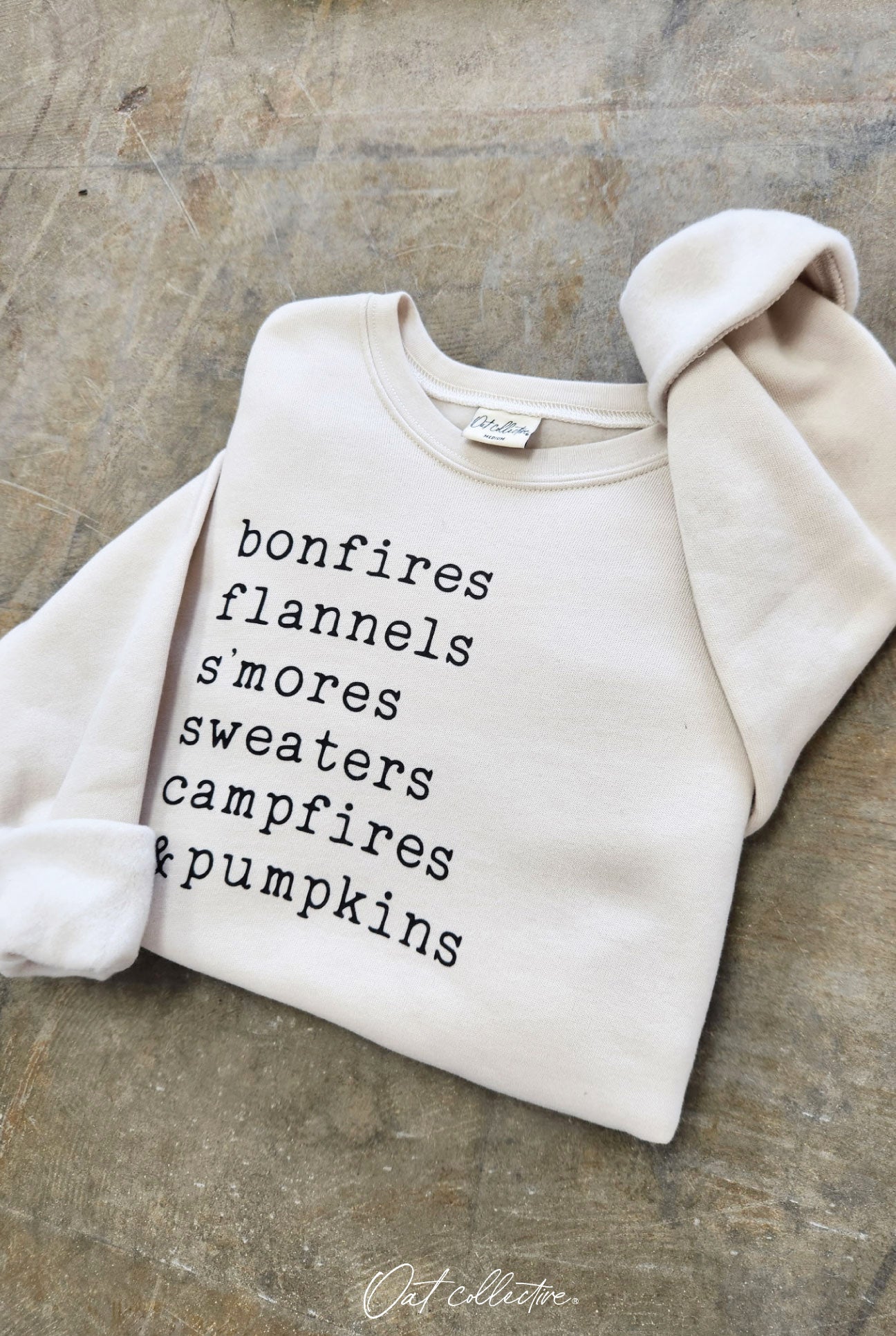BONFIRES FLANNELS Graphic Sweatshirt Oat Collective