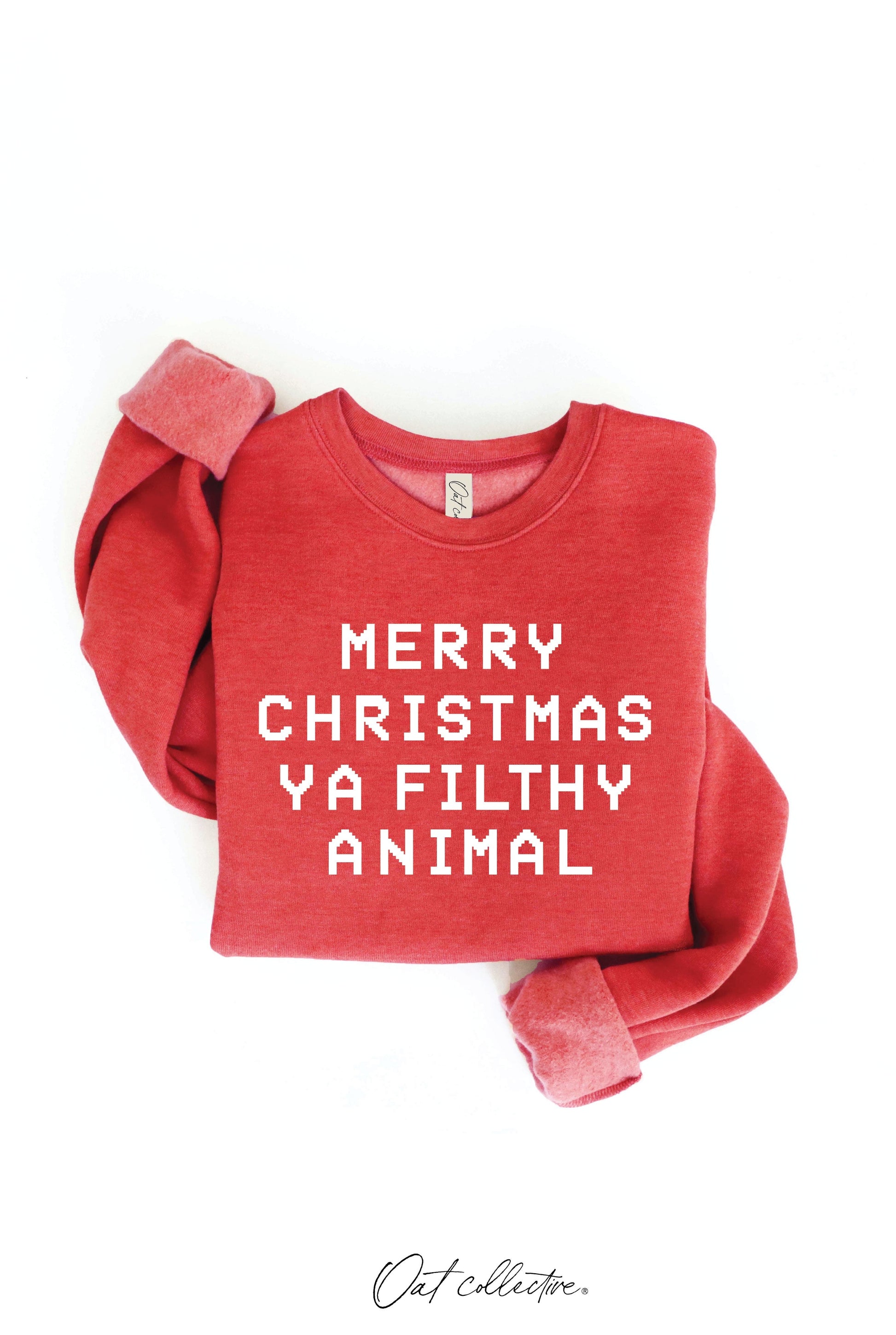 MERRY CHRISTMAS  Graphic Sweatshirt Oat Collective