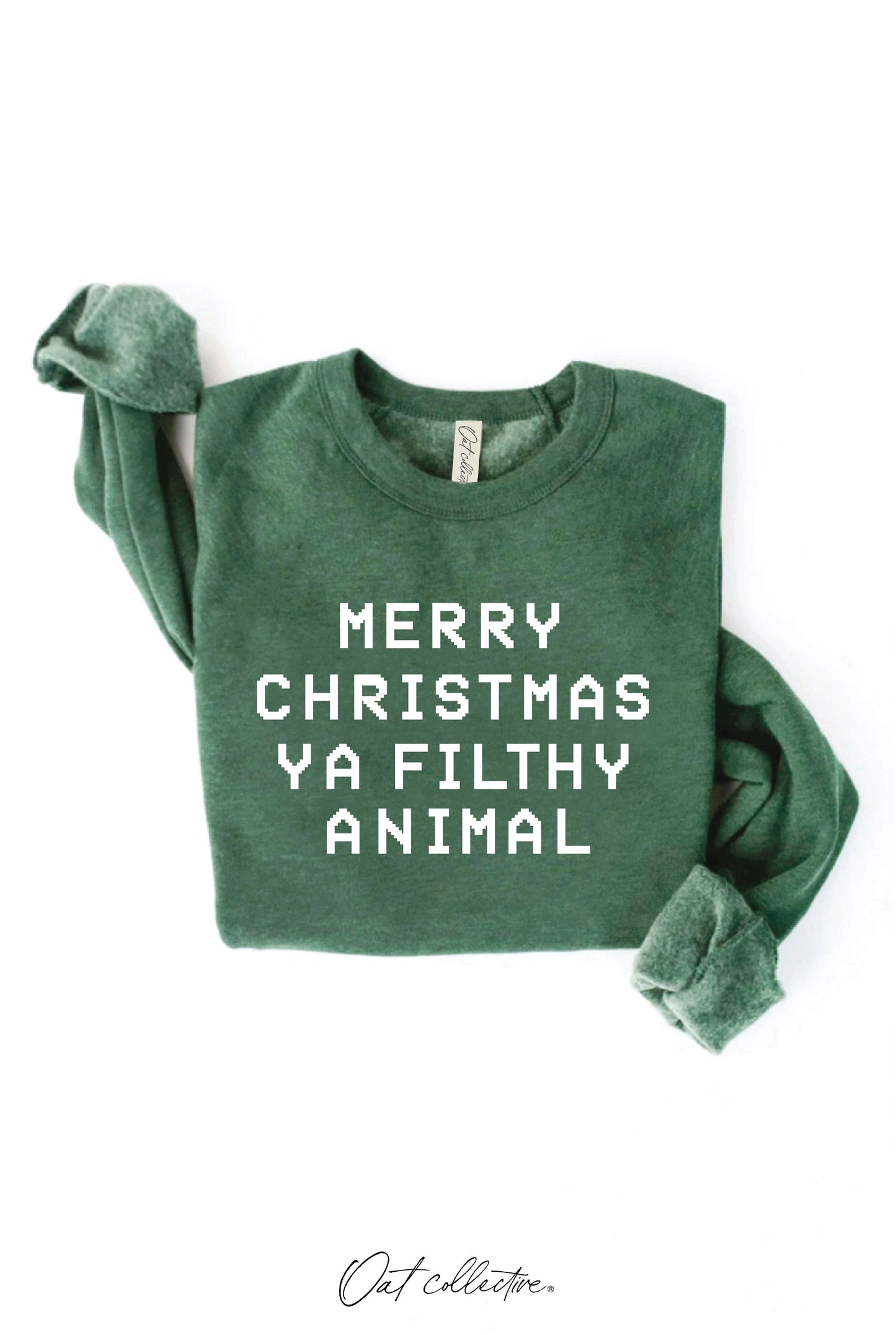 MERRY CHRISTMAS  Graphic Sweatshirt Oat Collective