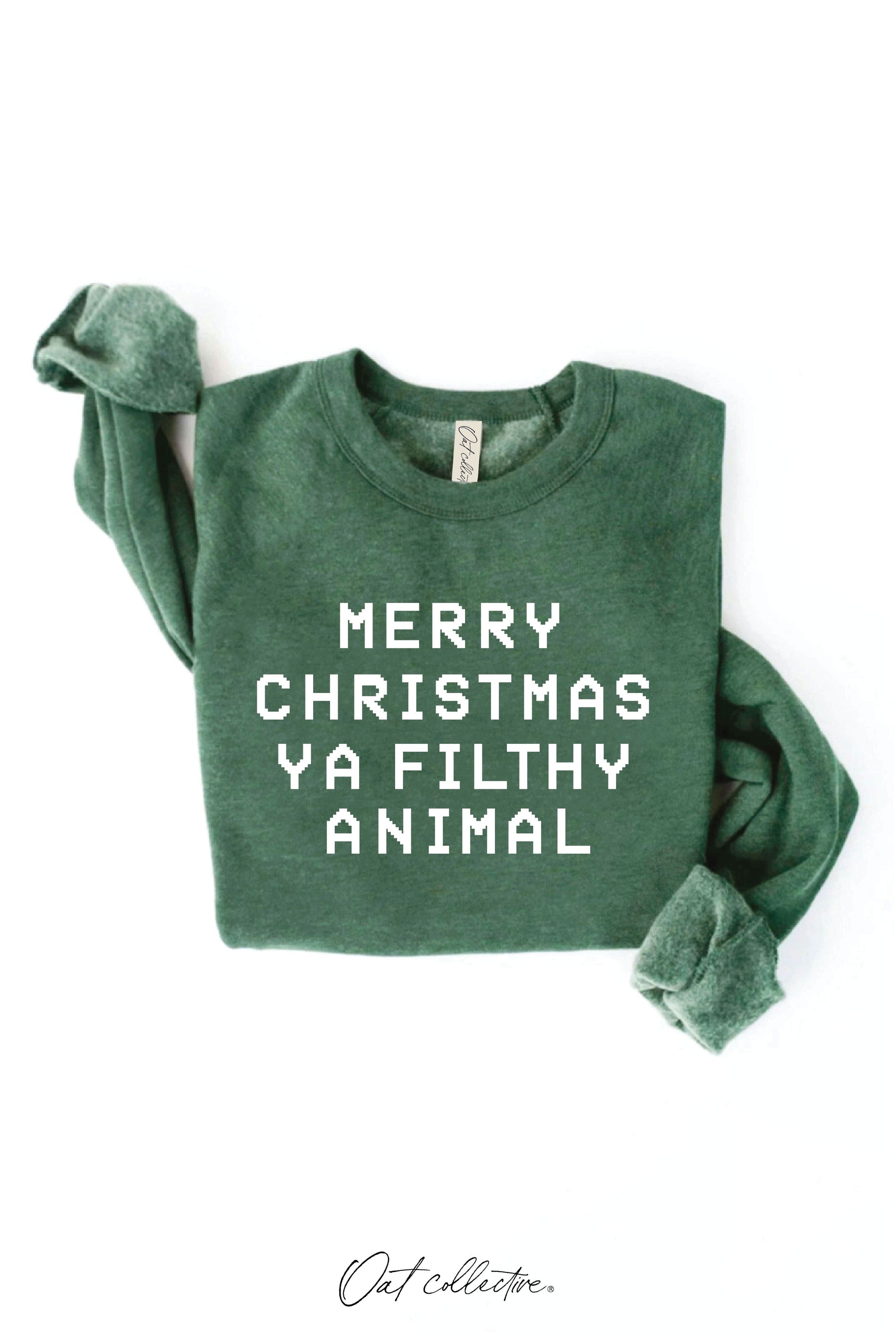 MERRY CHRISTMAS  Graphic Sweatshirt Oat Collective