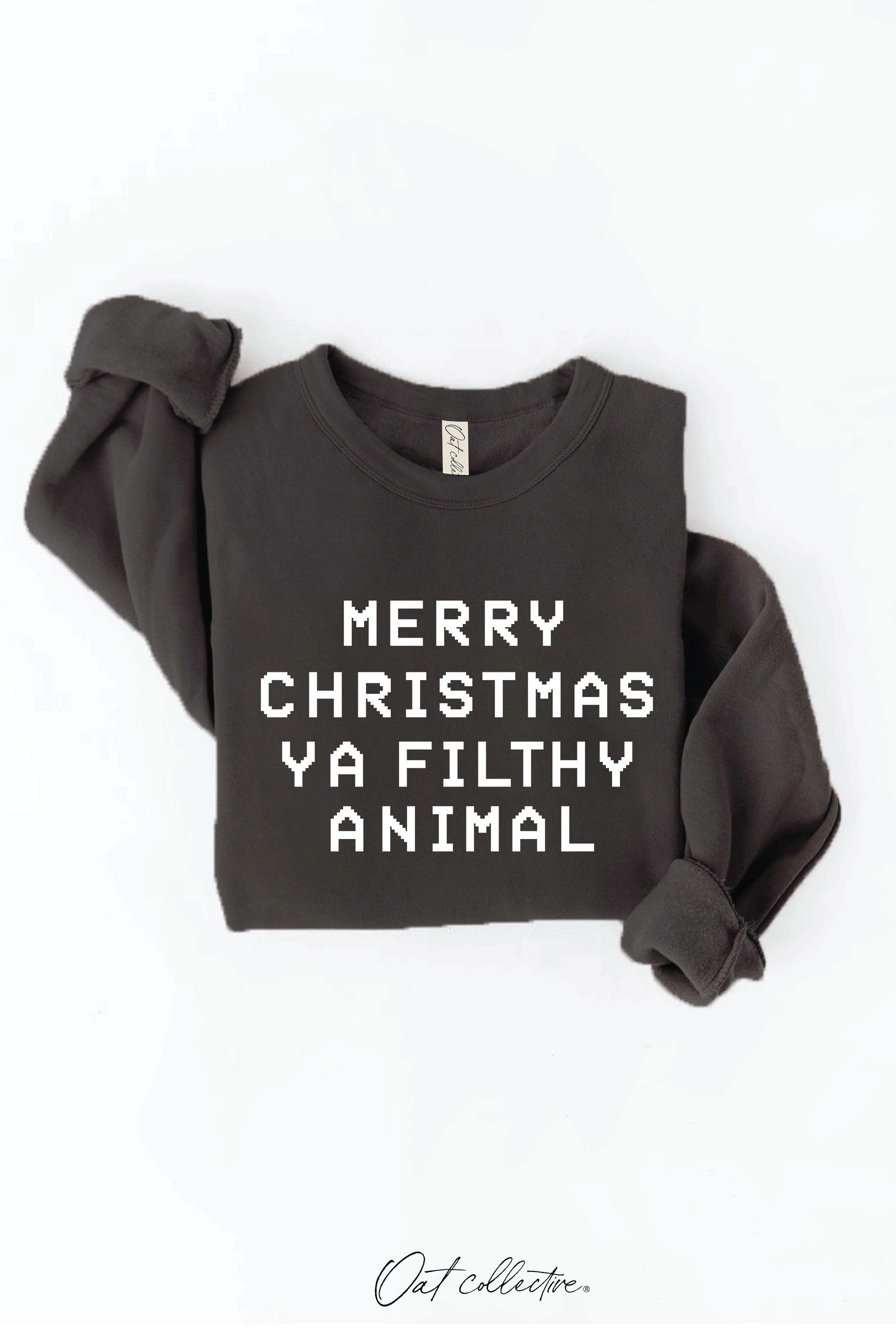 MERRY CHRISTMAS  Graphic Sweatshirt Oat Collective