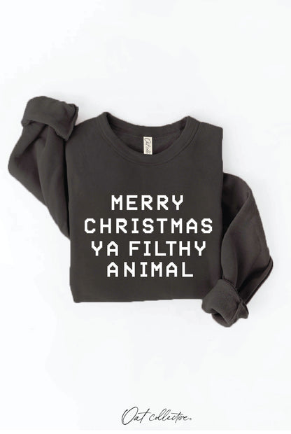 MERRY CHRISTMAS  Graphic Sweatshirt Oat Collective