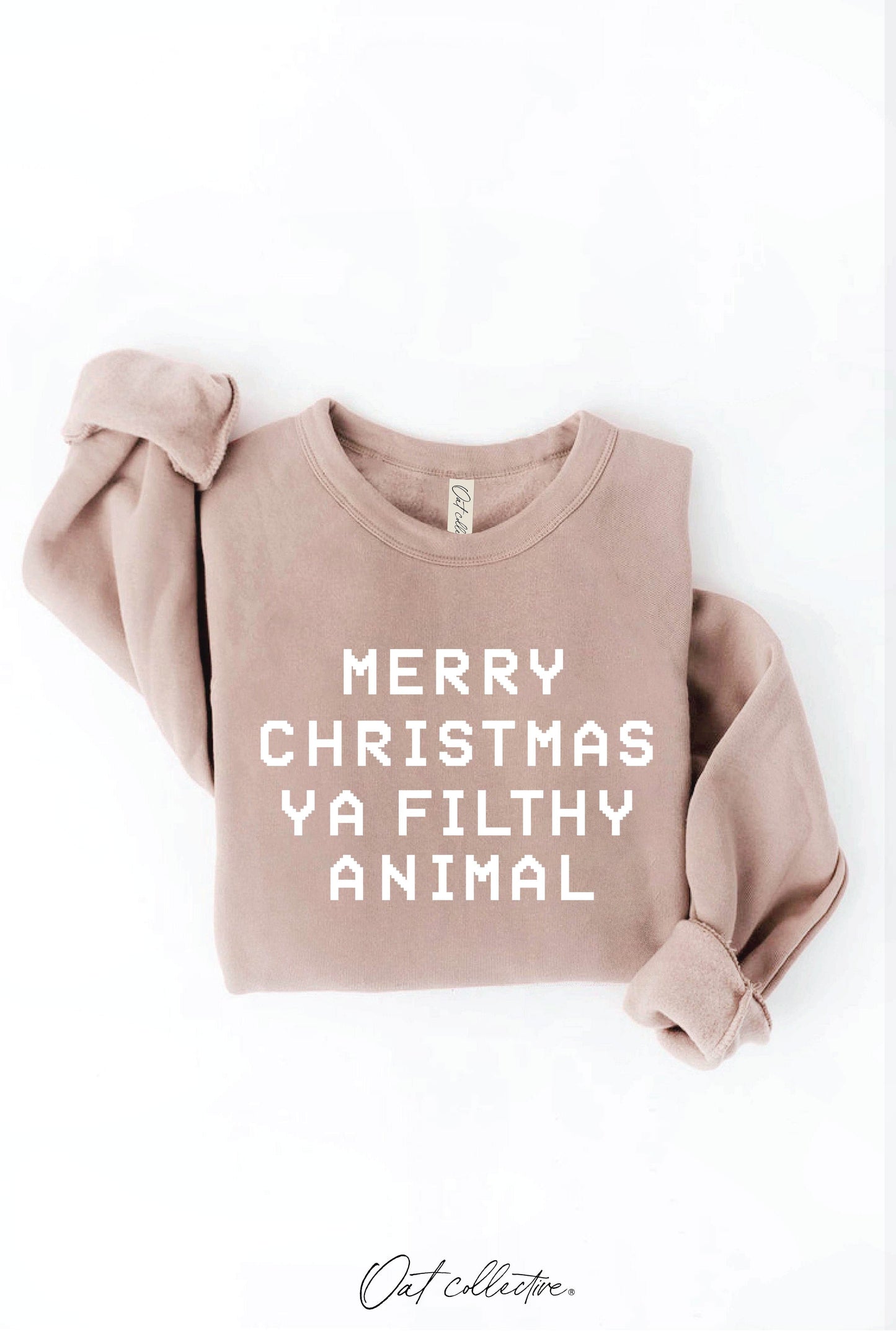 MERRY CHRISTMAS  Graphic Sweatshirt Oat Collective