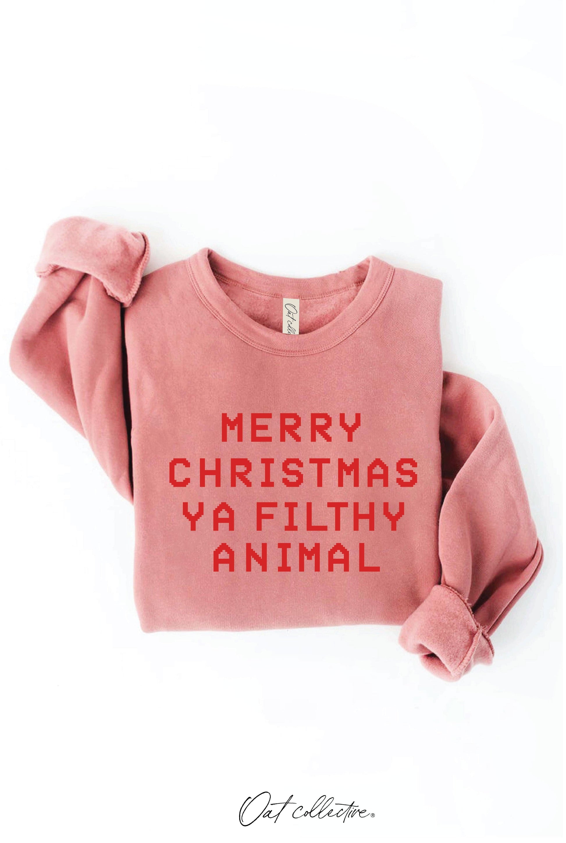 MERRY CHRISTMAS  Graphic Sweatshirt Oat Collective