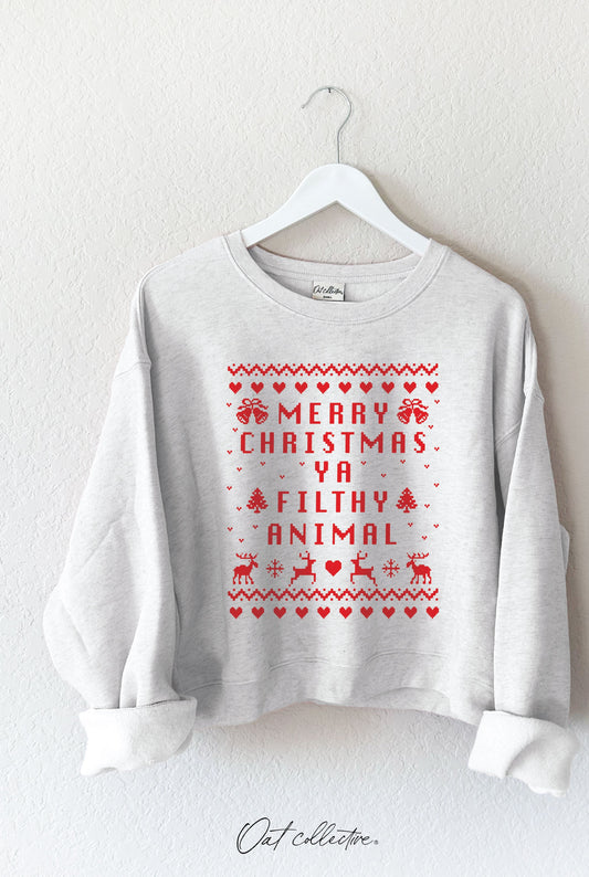 MERRY CHRISTMAS YA Mid Graphic Sweatshirt Oat Collective