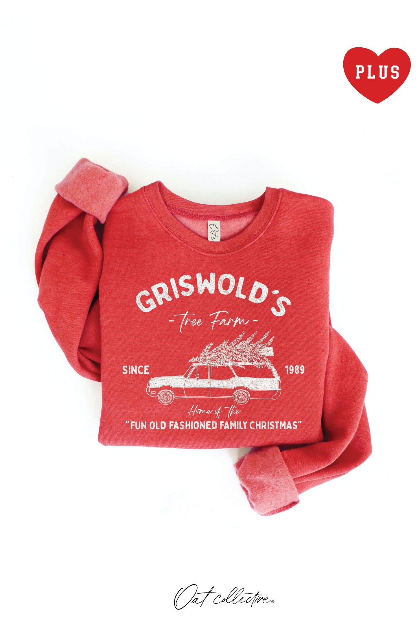 GRISWOLD'S TREE FARM Plus Graphic Sweatshirt Oat Collective
