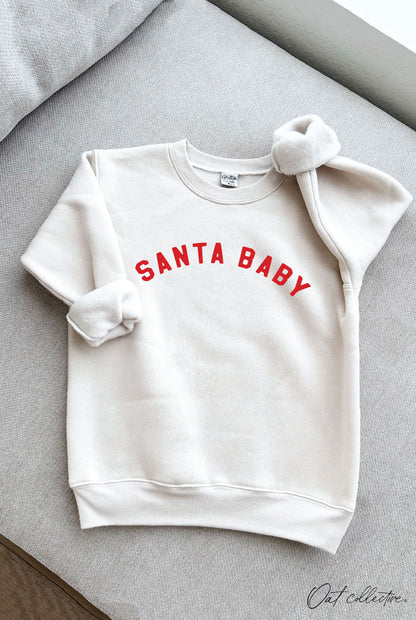 SANTA BABY Youth Unisex Graphic Sweatshirt Oat Collective