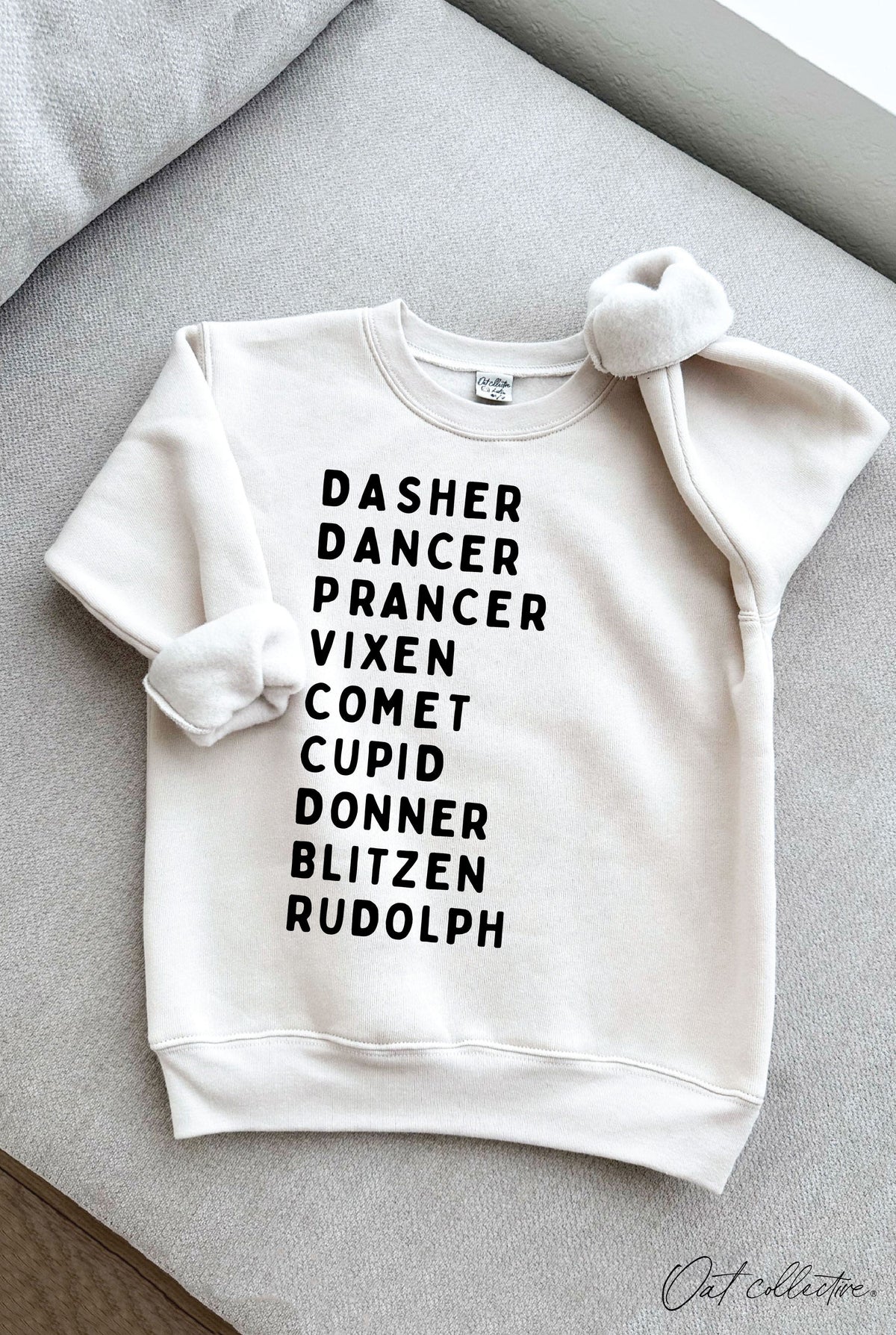 REINDEER NAMES Youth Graphic Sweatshirt Oat Collective