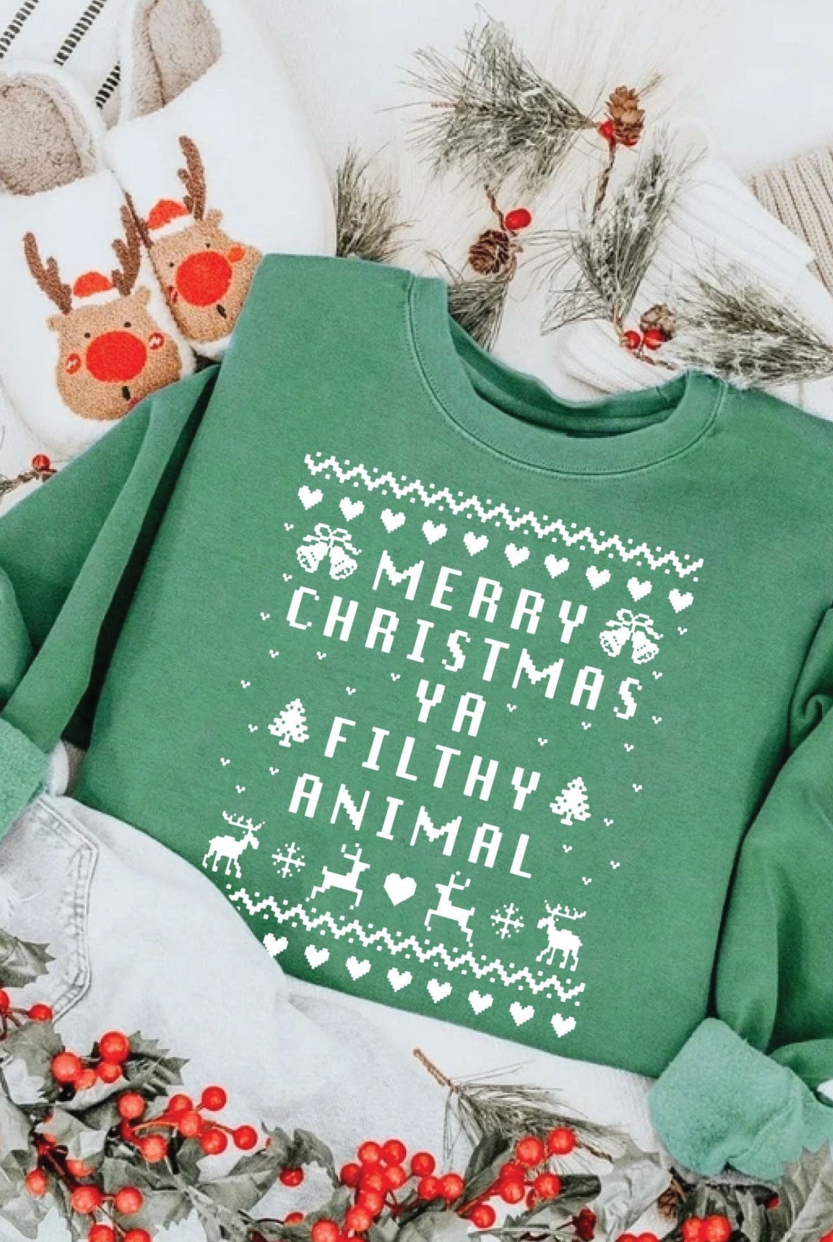 MERRY CHRISTMAS YA Graphic Sweatshirt Oat Collective