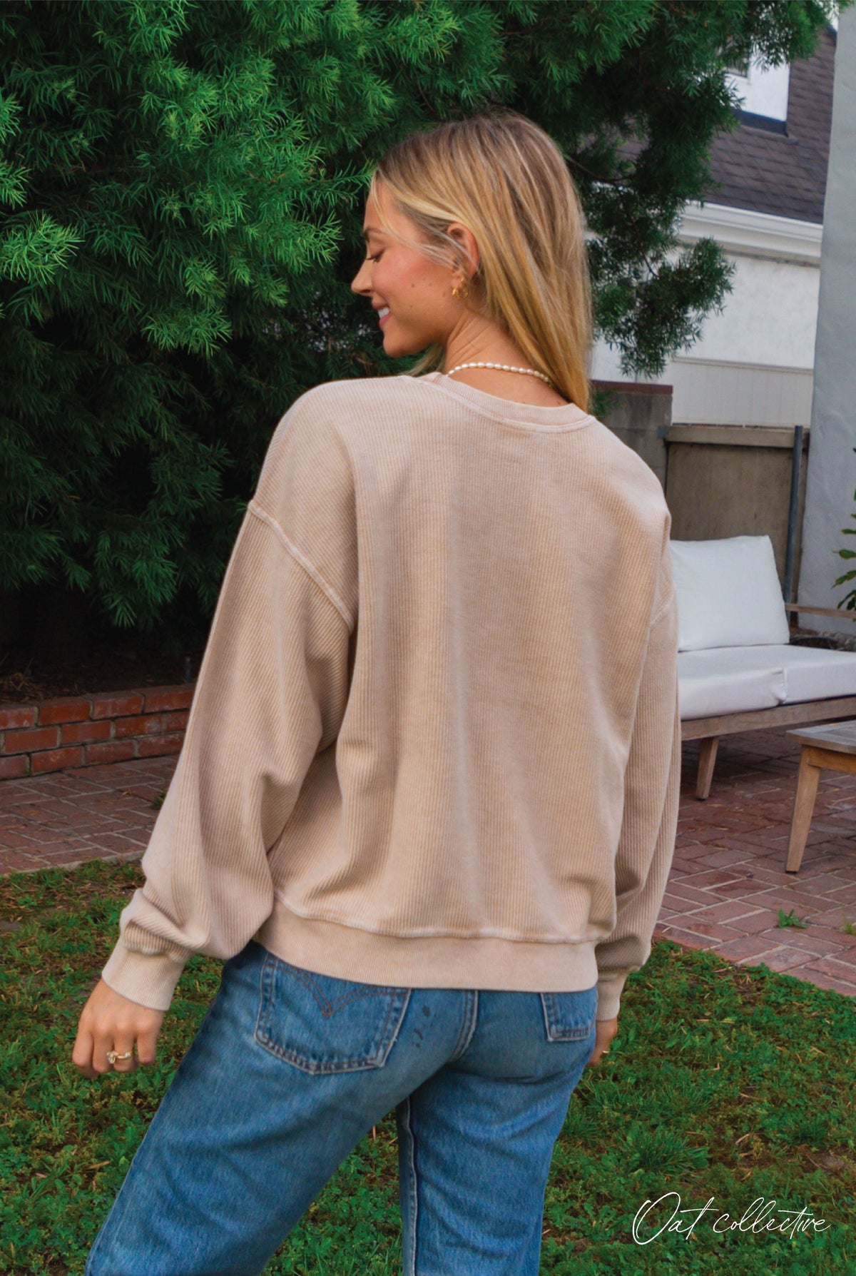 JESUS IS KING Cropped Thermal Vintage Pullover Oat Collective