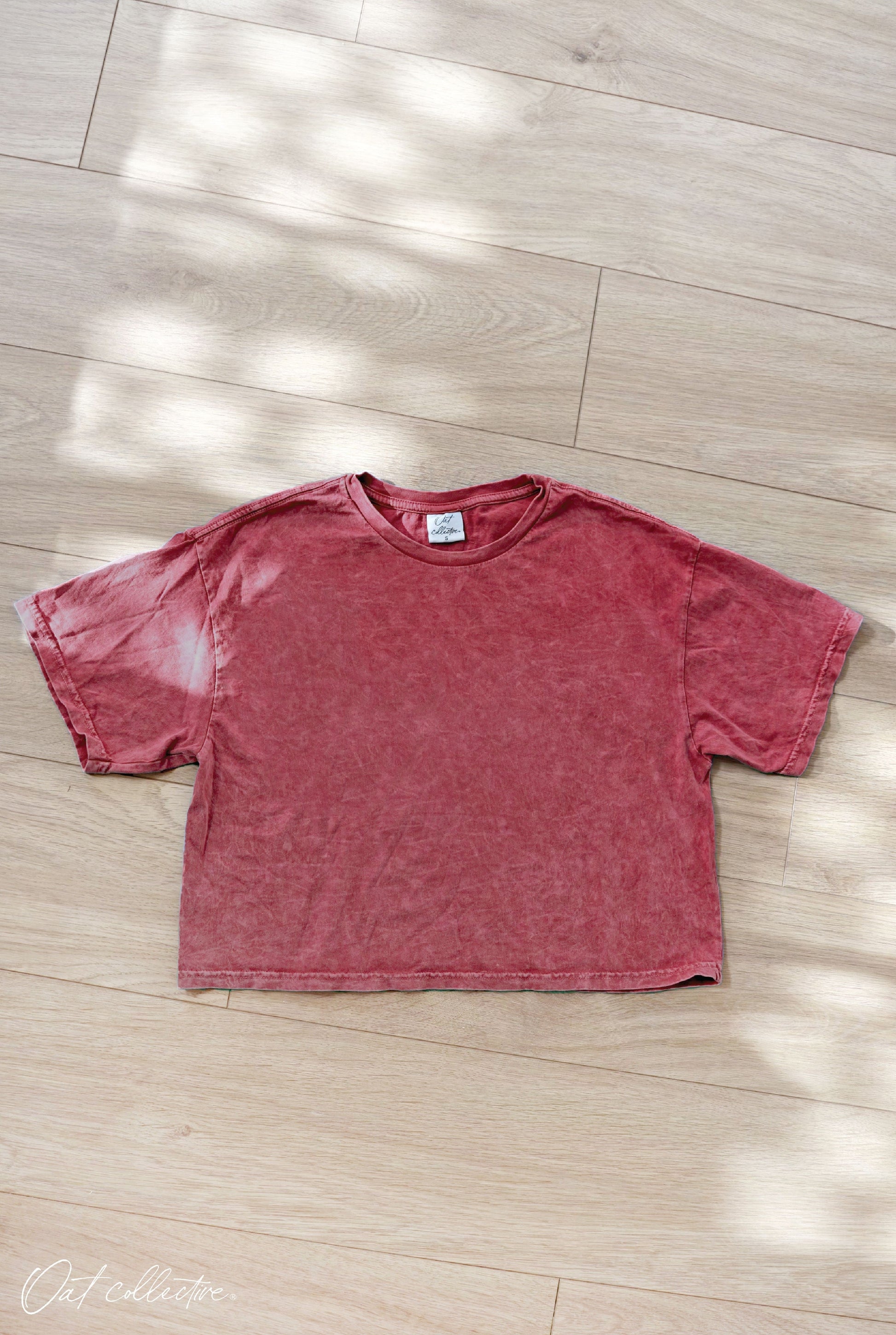 Cropped Mineral Graphic Top Template Oat Collective