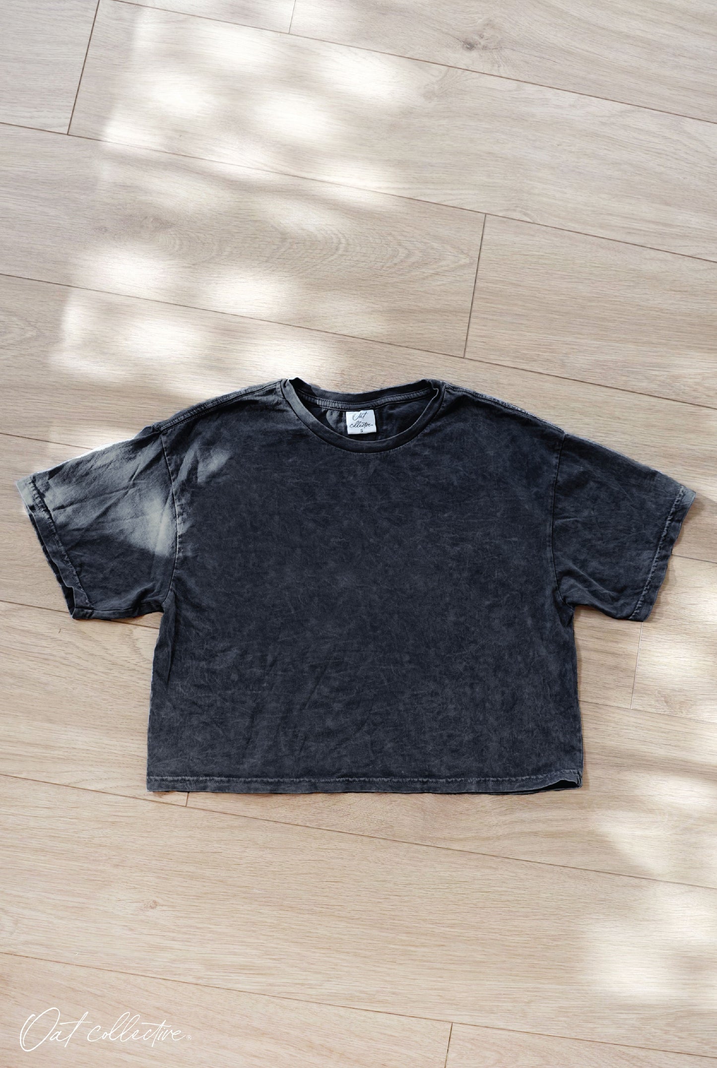Cropped Mineral Graphic Top Template Oat Collective