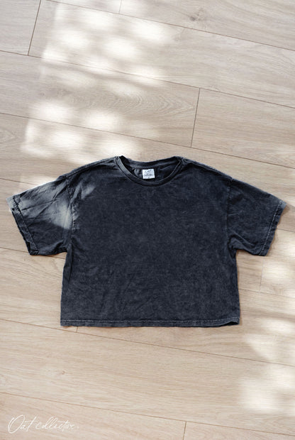 Cropped Mineral Graphic Top Template Oat Collective
