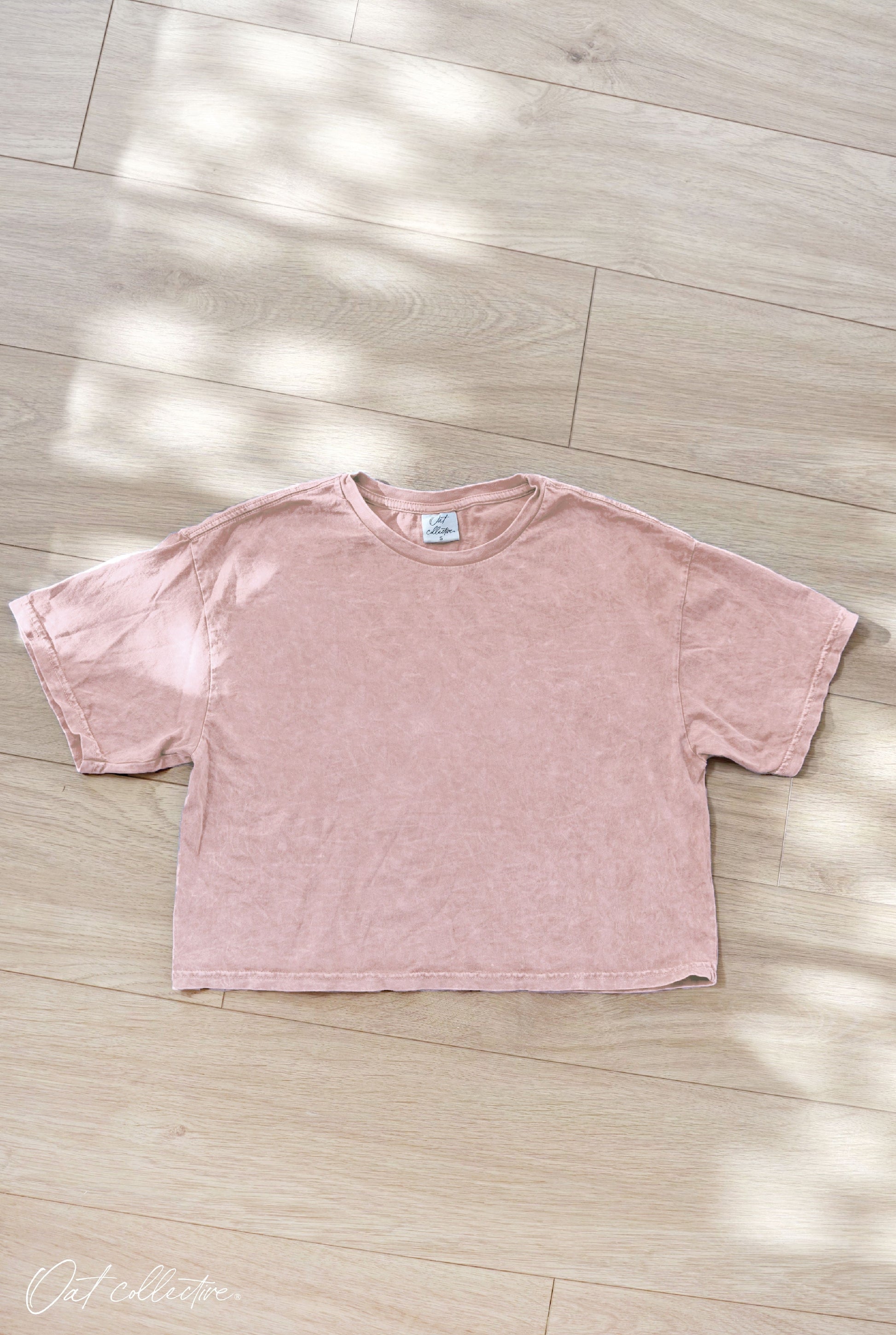 Cropped Mineral Graphic Top Template Oat Collective