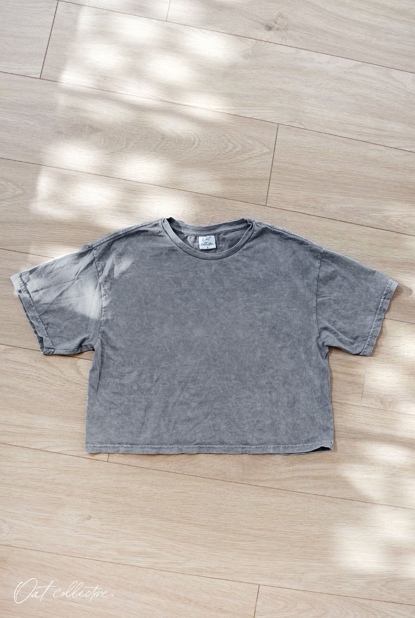 Cropped Mineral Graphic Top Template Oat Collective