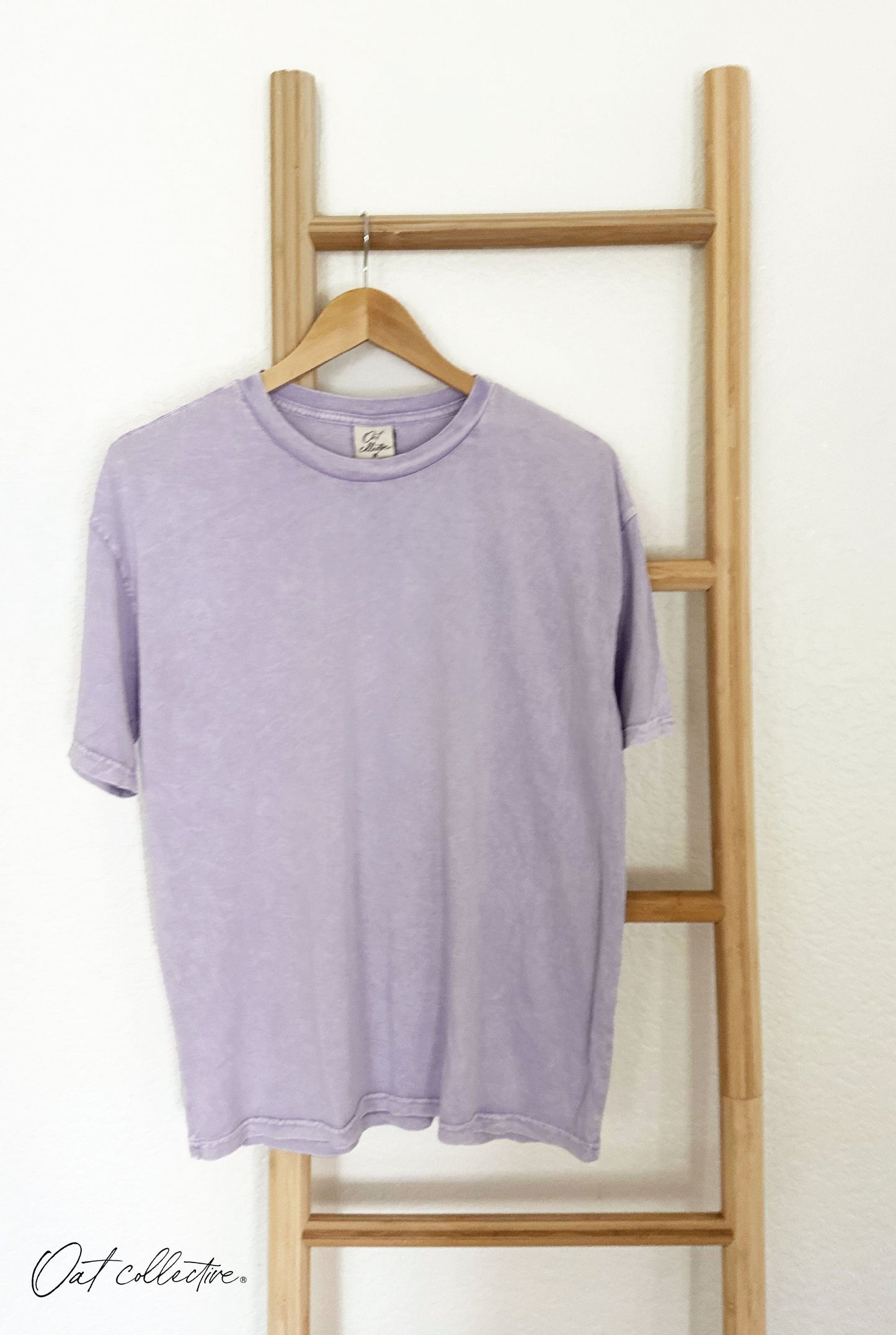 Premium Basic Cotton Supima Mineral Washed Tee Oat Collective