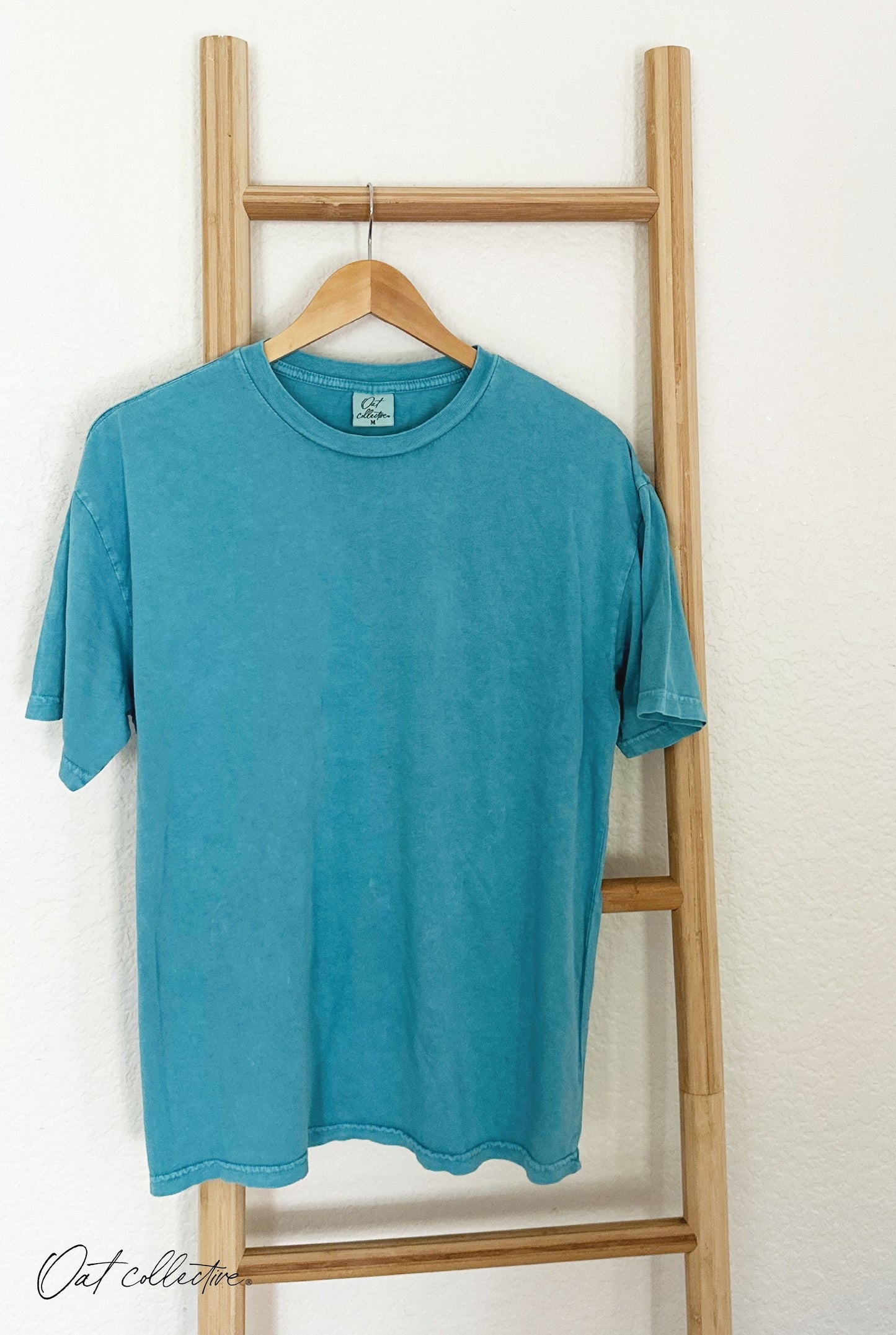 Premium Basic Cotton Supima Mineral Washed Tee Oat Collective