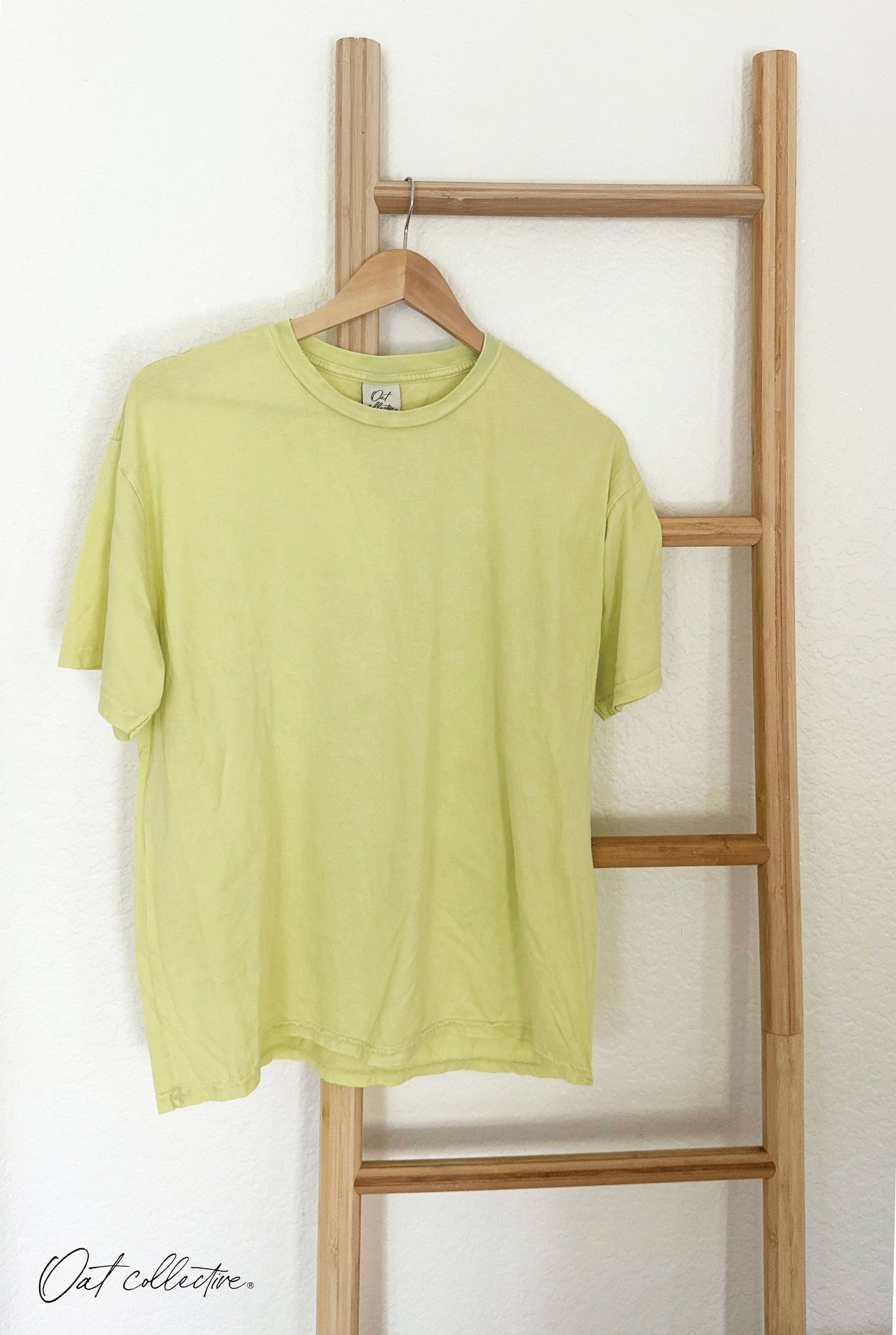 Premium Basic Cotton Supima Mineral Washed Tee Oat Collective