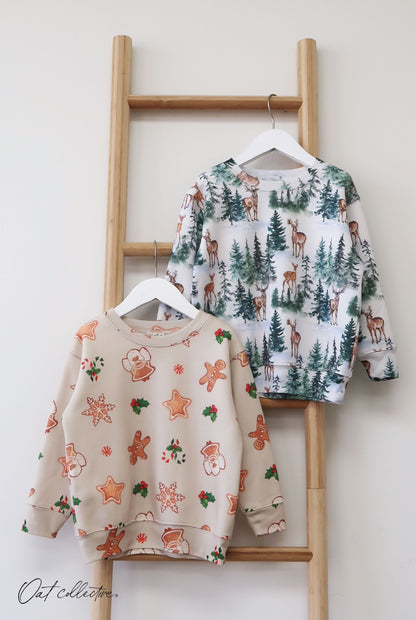 CHRISTMAS ALL OVER Toddler Graphic Sweatshirt Oat Collective