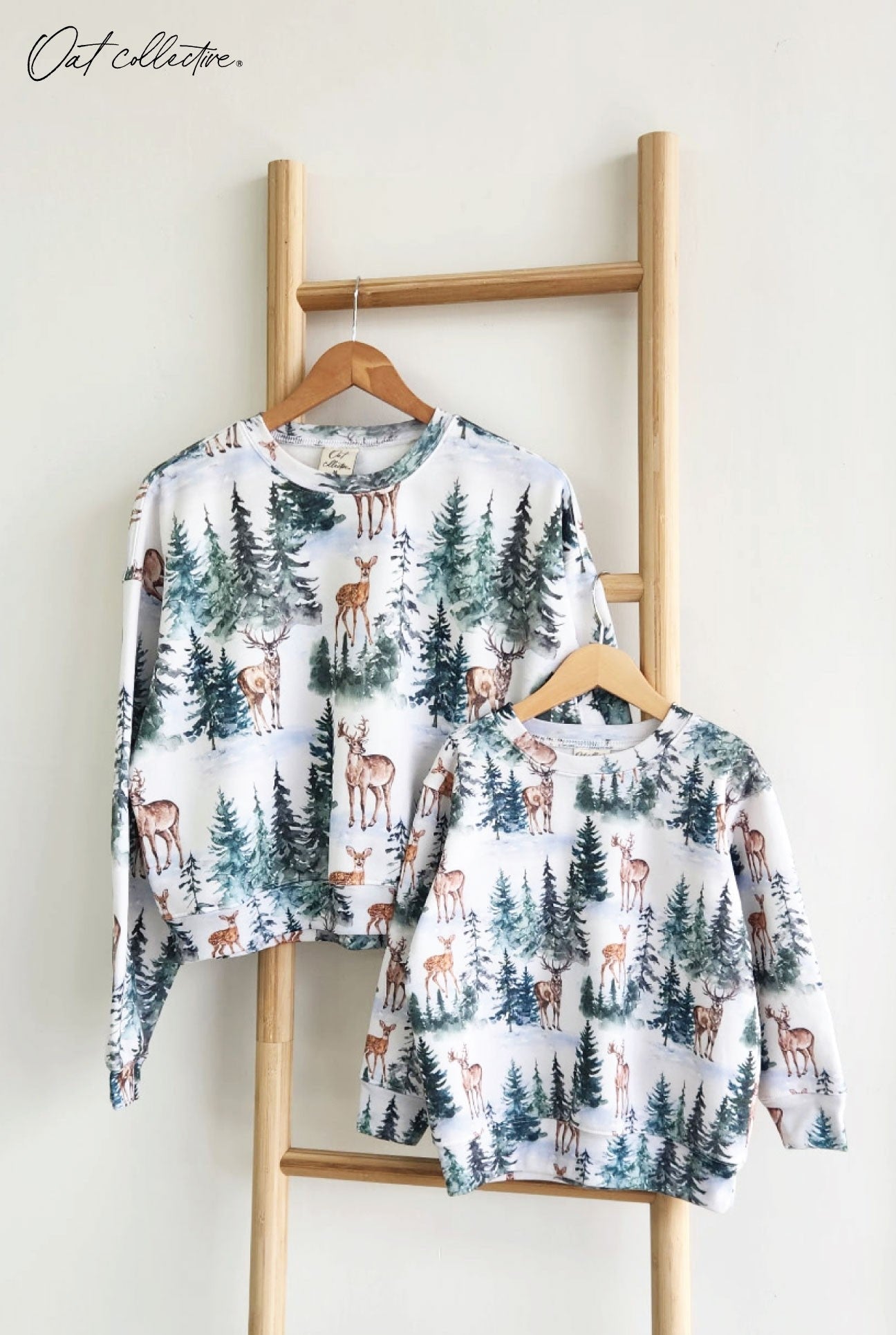 CHRISTMAS ALL OVER Toddler Graphic Sweatshirt Oat Collective