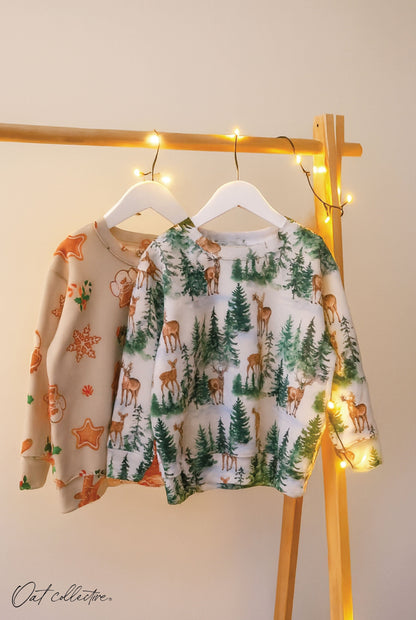 CHRISTMAS ALL OVER Toddler Graphic Sweatshirt Oat Collective