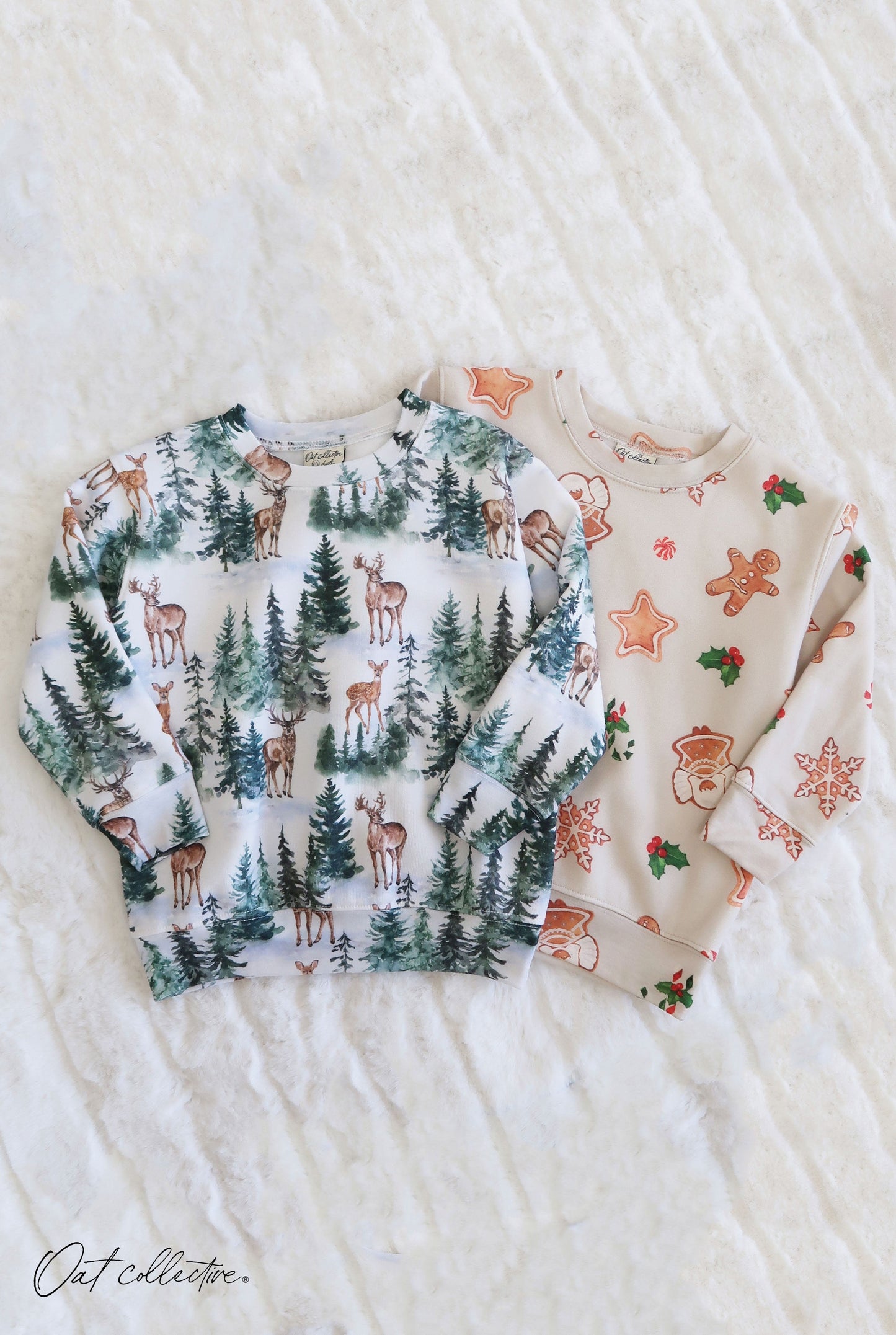 CHRISTMAS ALL OVER Toddler Graphic Sweatshirt Oat Collective