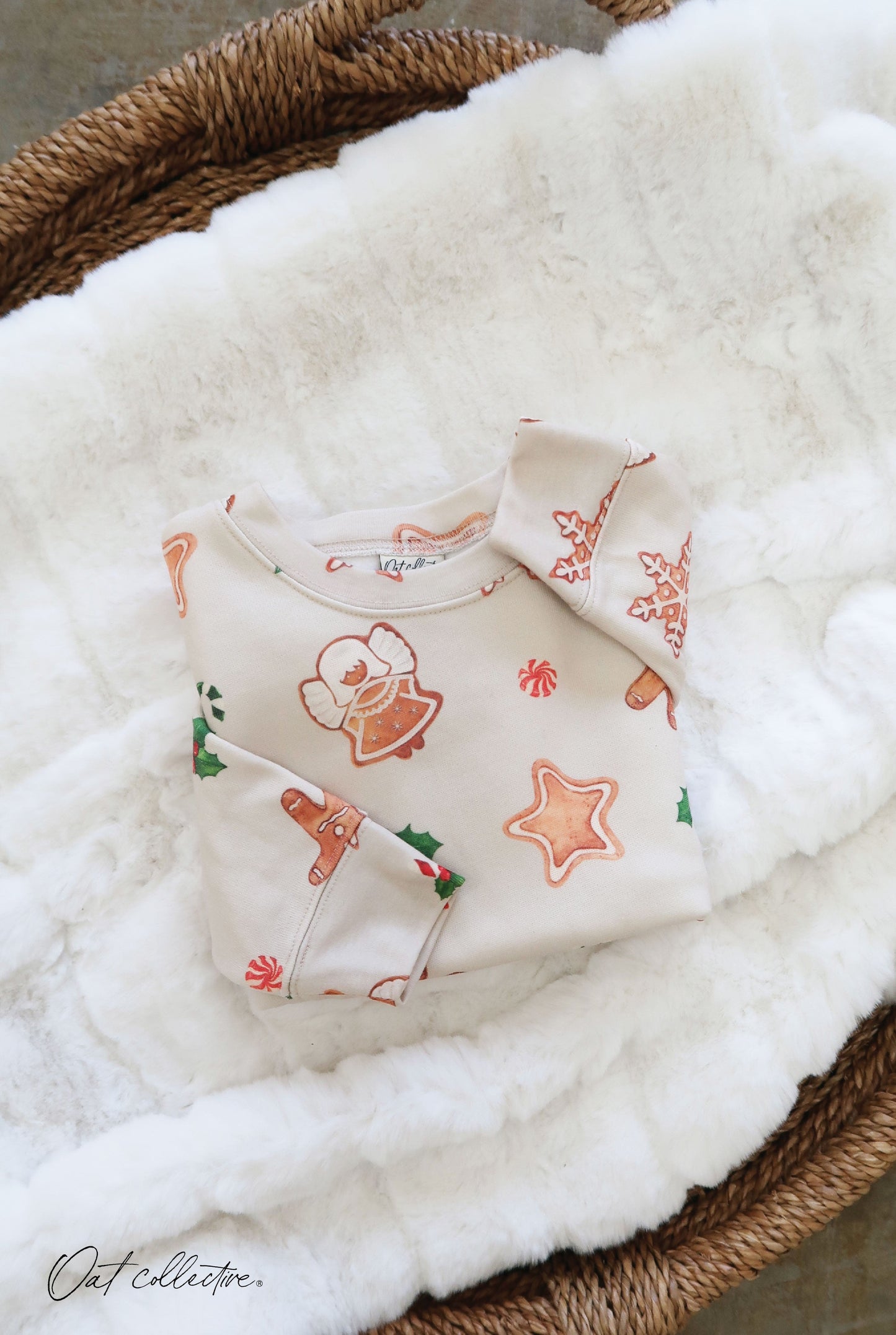 CHRISTMAS ALL OVER Toddler Graphic Sweatshirt Oat Collective