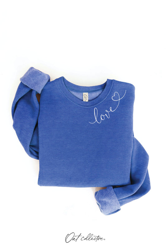 LOVE HEART NECKLINE Graphic Sweatshirt Oat Collective