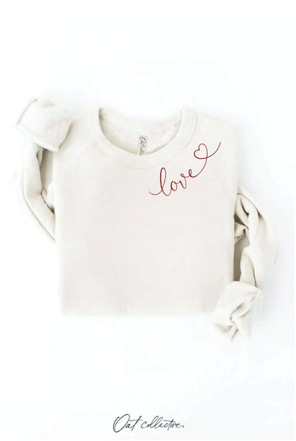LOVE HEART NECKLINE Graphic Sweatshirt Oat Collective